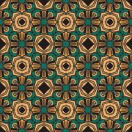 Seamless circle vintage flower pattern N41