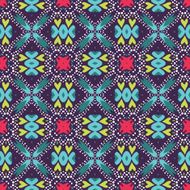 Seamless circle vintage flower pattern N44