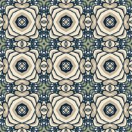 Seamless circle vintage flower pattern N45