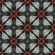 Seamless circle vintage flower pattern N48