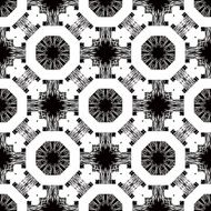 Seamless pattern with white tracery on a black N4
