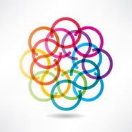 abstract multicolored circles icon N2
