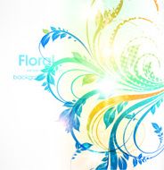 Floral Retro Background for Vintage Design N1138