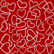 lineart hearts pattern
