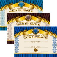 Elegant template of certificate diploma N64