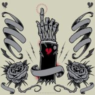 Skeleton Hand Ribbons Roses and Thunder