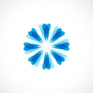 abstract blue floral pattern for design