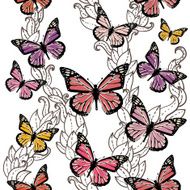 seamless pattern with butterflies N62