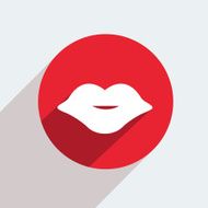 Vector red circle icon on gray background Eps10 N15