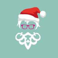 Santa Claus hipster fashion style N4