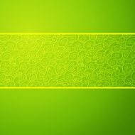 Green wave horizontal ornamental background Vector illustration