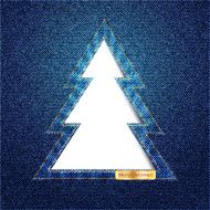 Denim tree cutout