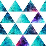 Watercolor triangles seamless pattern Modern geometry N3