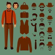 hipster vector character