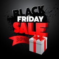Black Friday gift box Vector illustration N2