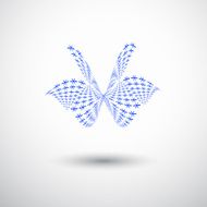 abstract blue butterfly pattern for design