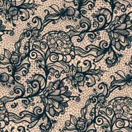 Abstract seamless lace pattern with flowers N13
