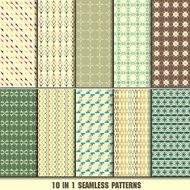 collection of retro seamless patterns for making wallpapers
