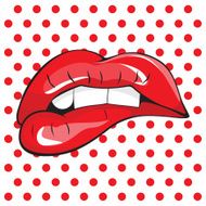 Glossy female lips N3