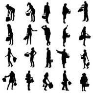 Vector silhouette of a people N74