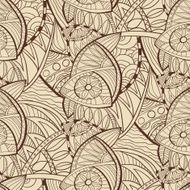Hand drawn seamless vector abstract ethnic pattern