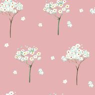 vector watercolor flower seamless pattern N4