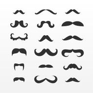Set of Vector Mustaches