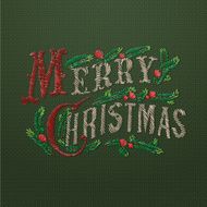 Embroidered Merry Christmas card N2