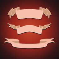 Set of vintage ribbons vector N2