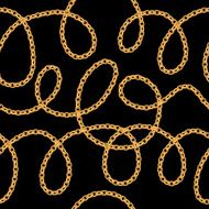Golden chains on black background N2