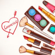 background with decorative cosmetics - 2
