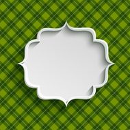 White paper banner in vintage or retro style N7