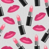 Beauty salon make up fashion cosmetics seamless pattern N2