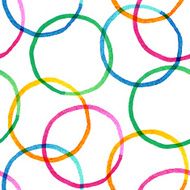 Vector seamless pattern with watercolor painted circles