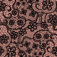 Lace seamless pattern with flowers N196