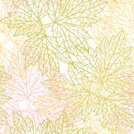 Seamless vector pattern with stylized autumn leaves N9