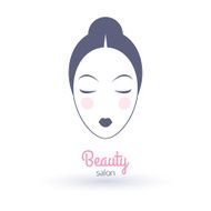 Beautiful lady&#039;s face Beauty salon symbol