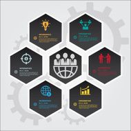 Hexagons group modern business template Can use for banner prom N2