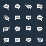 Simple speech bubble icons
