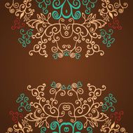 Excellent brown floral pattern design background