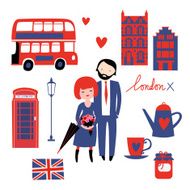 Romantic illustrations of London