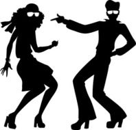 Disco Dancers Silhouette N2