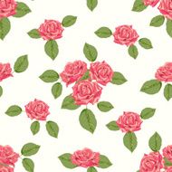 Vintage seamless pattern with roses N3