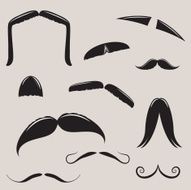 vector mustache set N2