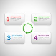 Infographics process template with set of numbers With arrows