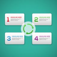 Infographics process template with set of numbers With arrows N2