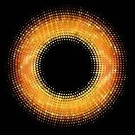 abstract color halftone circle N5