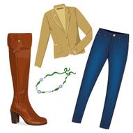 Stylish woman wardrobe