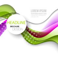 Abstract curved lines background Template brochure design N124