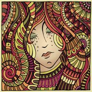 Girl portrait illustration
